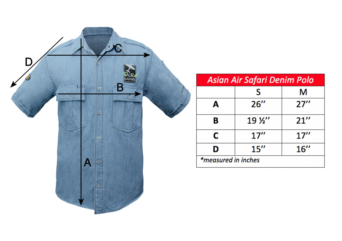 Mens Denim Polo - Asian Air Safari x Rudy Project